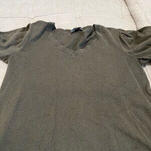 Olive V-Neck Sweater